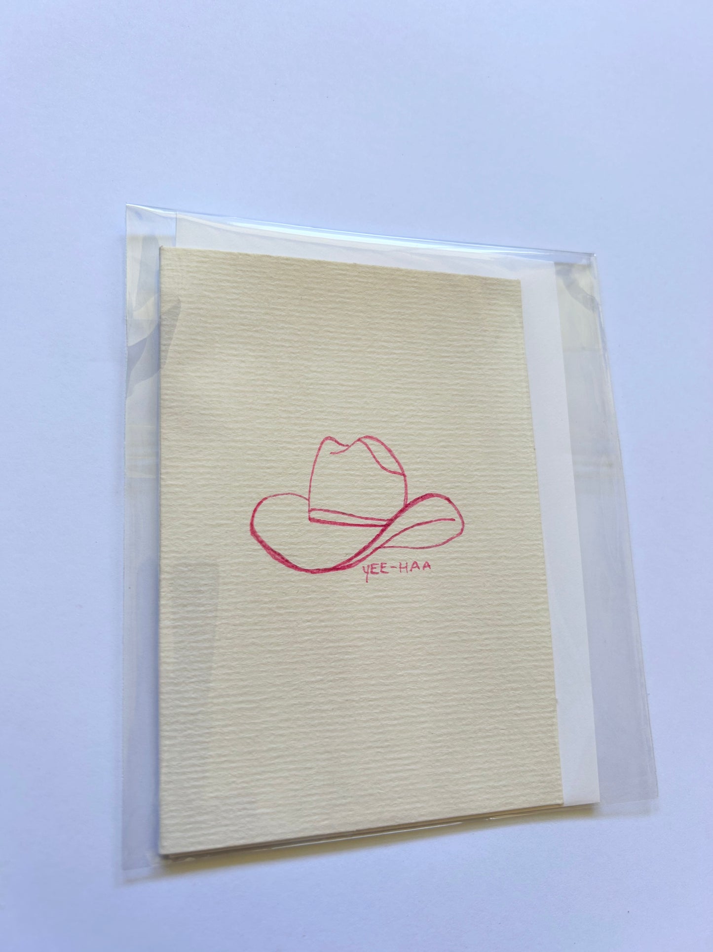 Yee-haw hat card - small