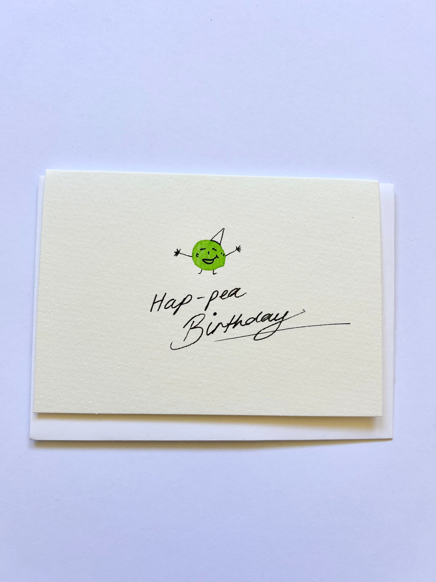 Hap-pea birthday card - small