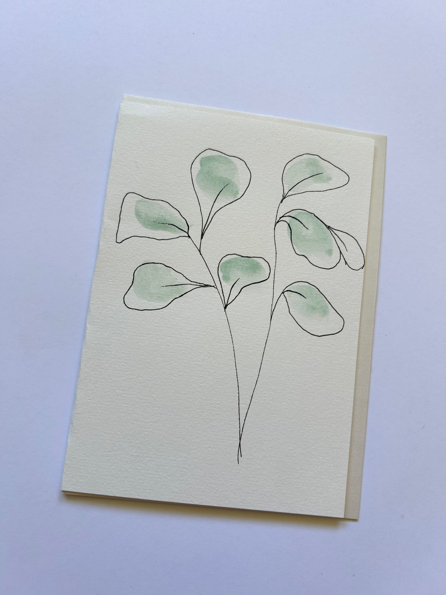 Eucalyptus leaf card - medium