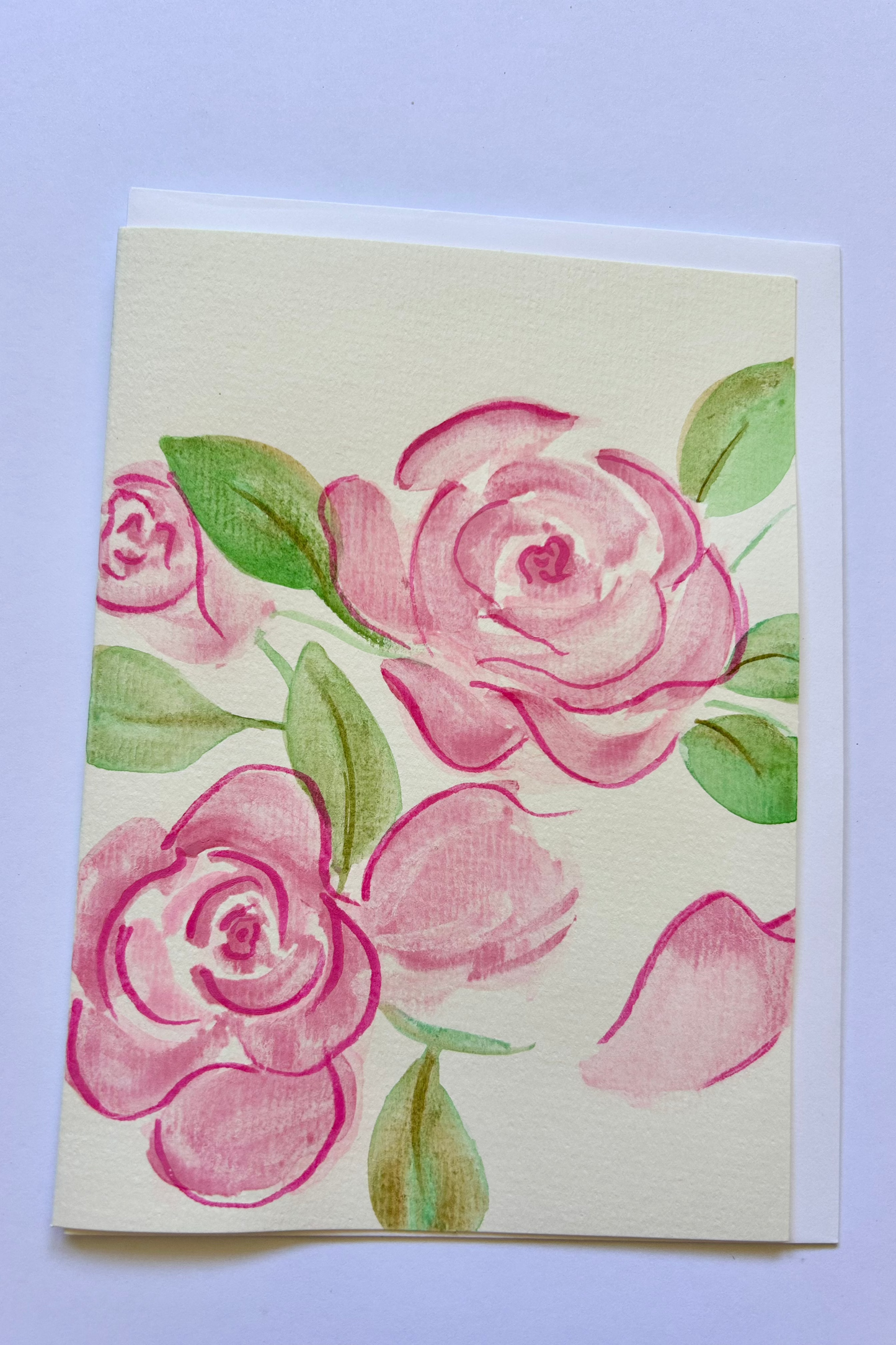 Rose card - large
