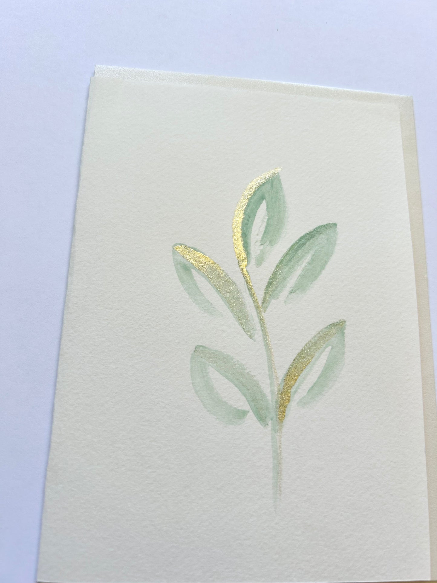 Leaf & gold card - medium